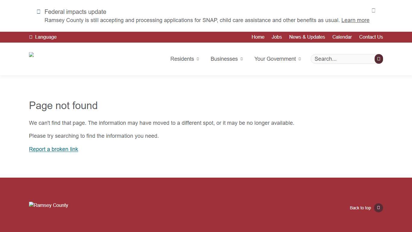 404 | Ramsey County, Minnesota